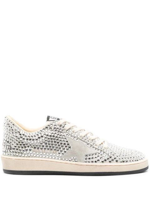 Golden Goose Ball Star rhinestone -embellished suede sneakers - Grey - zdjęcie produktu nr 1