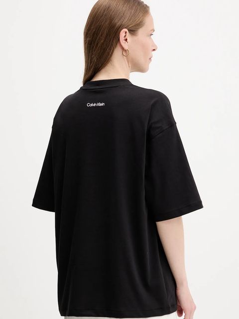 Calvin Klein Jeans t-shirt bawełniany damski kolor czarny LV047C818G