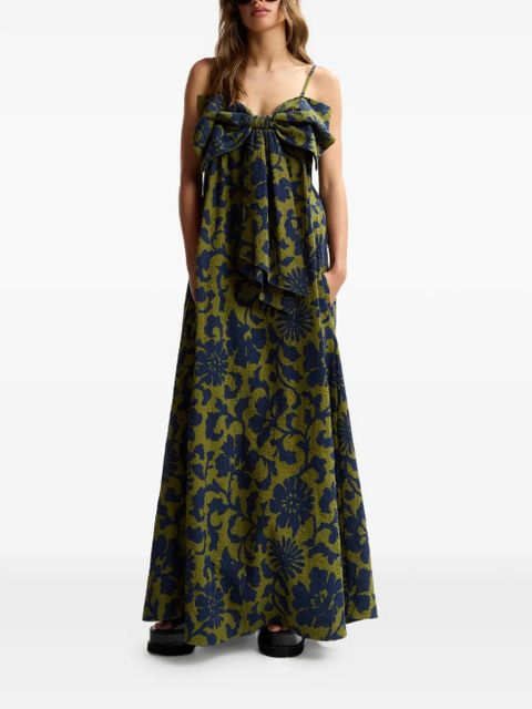 Essentiel Antwerp floral-print bow-detail dress - Green - zdjęcie produktu nr 2