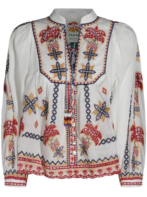 FARM Rio embroidered blouse - White - zdjęcie produktu nr 1