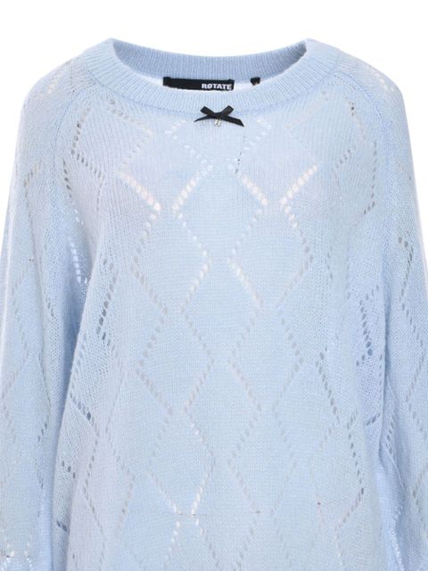 ROTATE BIRGER CHRISTENSEN pointelle-knit sweater - Blue