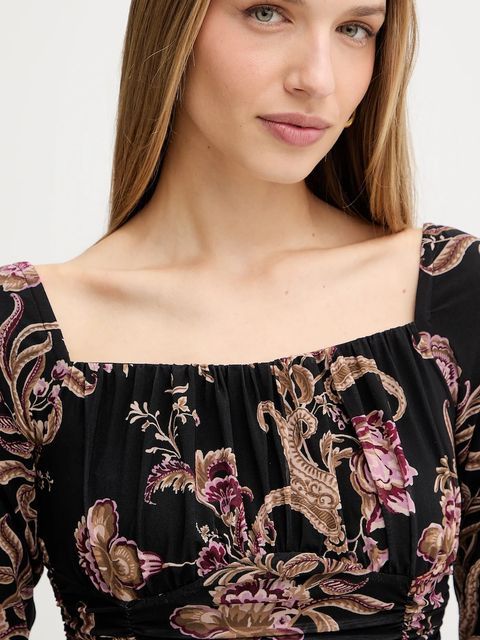 Marciano by Guess sukienka HOLLY kolor czarny midi dopasowana 5BGK15 6350A