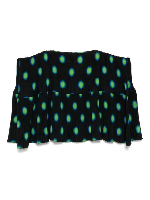 MM6 Maison Margiela pleated blouse - Black - zdjęcie produktu nr 2