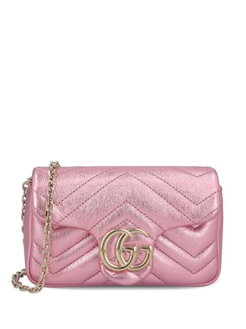 Gucci GG chevron-quilted shoulder bag - Pink - zdjęcie produktu nr 1