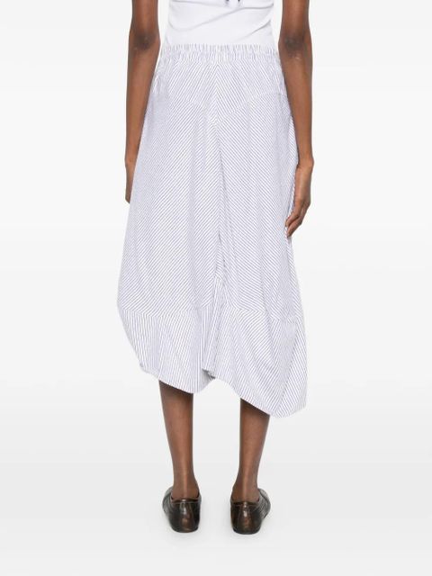 Vivienne Westwood drawstring striped midi skirt - White