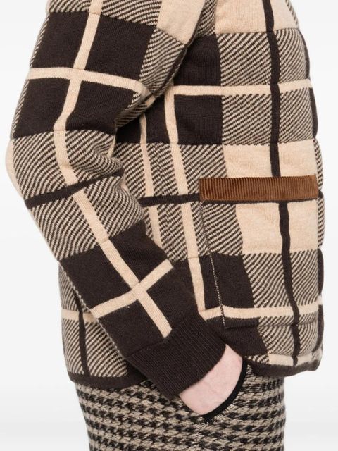 Guest In Residence plaid quilted shirt jacket - Brown