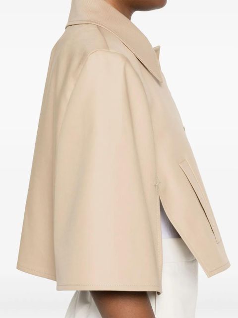 Max Mara cotton cape jacket - Neutrals