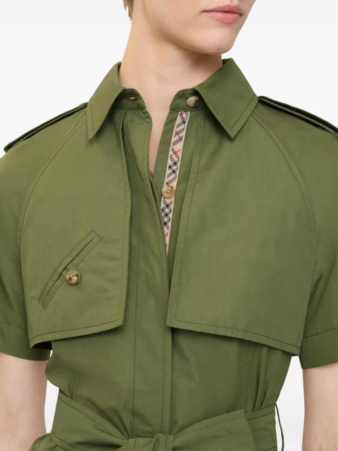 Burberry button-fastening midi dress - Green - zdjęcie produktu nr 2