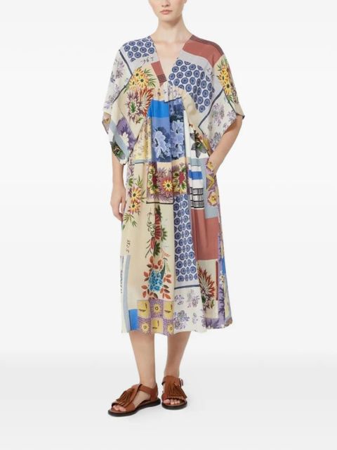 Weekend Max Mara Chine floral-patchwork midi dress - Neutrals - zdjęcie produktu nr 2