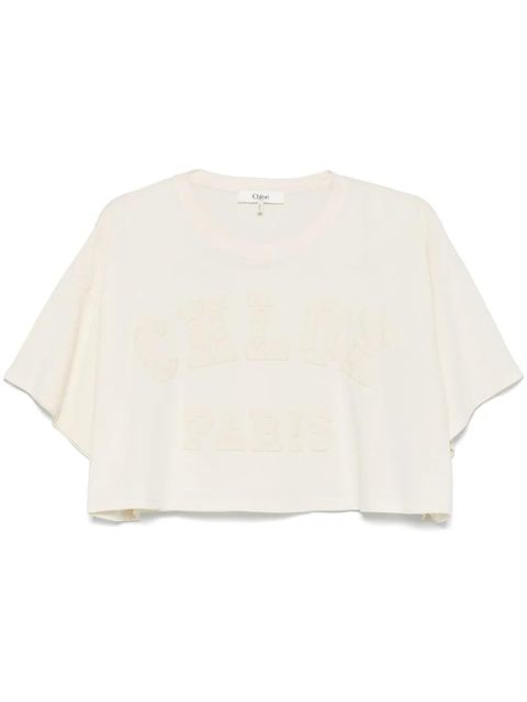 Chloé logo-appliqué T-shirt - White - zdjęcie produktu nr 1
