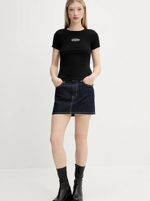 Guess Jeans spódnica jeansowa kolor granatowy mini prosta W5YD0Q D5M4C - zdjęcie produktu nr 2