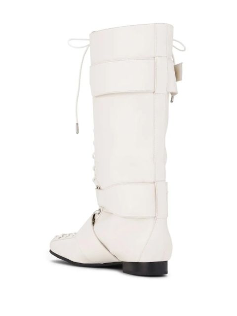 GANNI lace-up boots - White