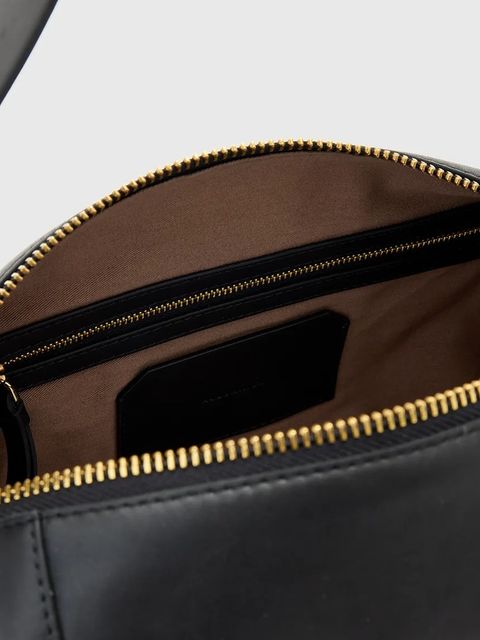 AllSaints torebka skórzana VEGA kolor czarny W195XD - zdjęcie produktu nr 2