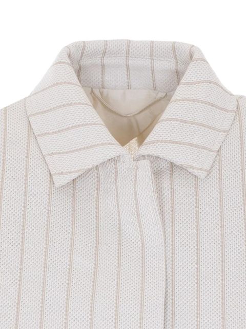 Max Mara striped button jacket - White