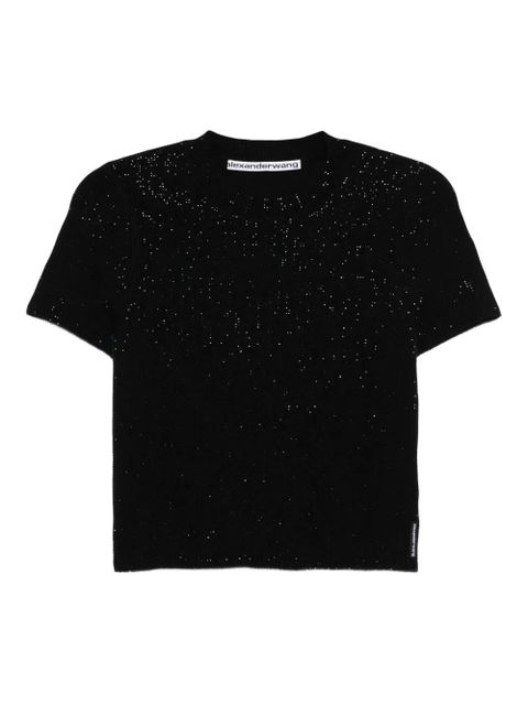 Alexander Wang crystal-embellished T-shirt - Black - zdjęcie produktu nr 1