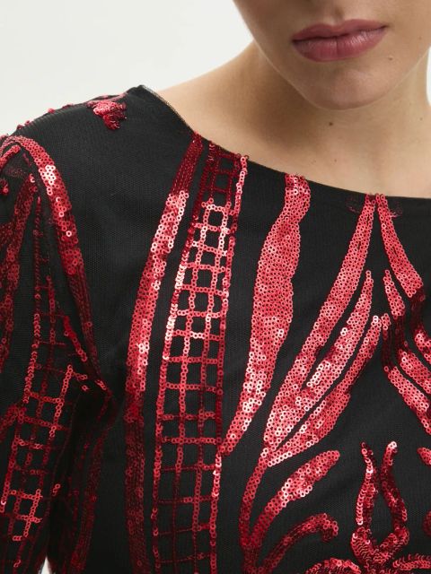 Answear.LAB sukienka kolor czerwony mini dopasowana