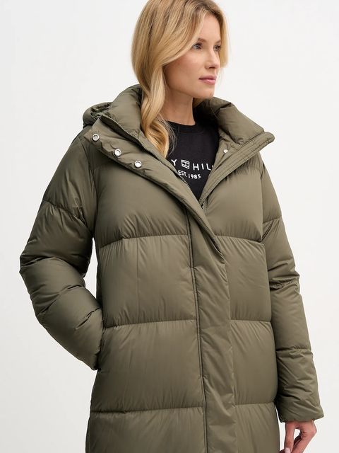 Tommy Hilfiger kurtka puchowa kolor zielony zimowa WW0WW46536