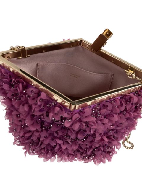 Jimmy Choo Ganache chain-strap clutch bag - Purple