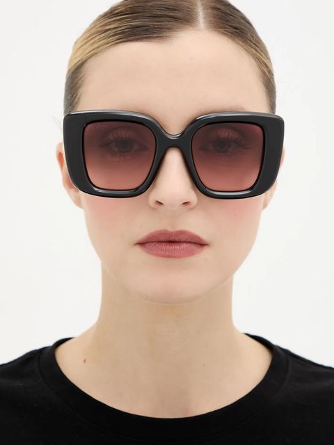 Gucci okulary przeciwsłoneczne damskie kolor czarny GG1975S