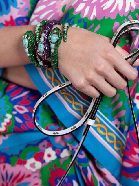 Aquazzura Serpente bangle bracelet - Green - zdjęcie produktu nr 1