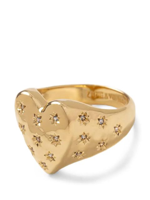 Zadig&Voltaire Heartbreaker crystal-embellished ring - Gold - zdjęcie produktu nr 2