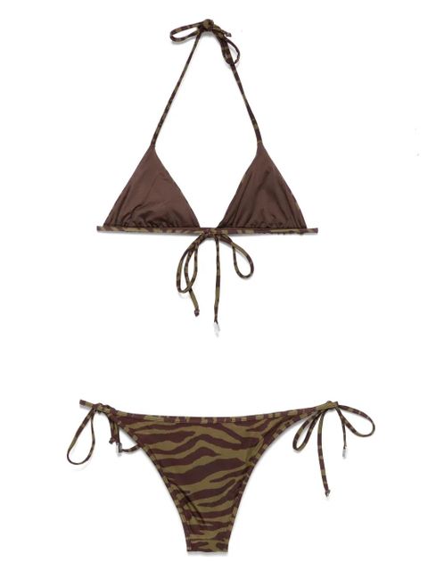 The Attico zebra-print bikini - Green - zdjęcie produktu nr 2