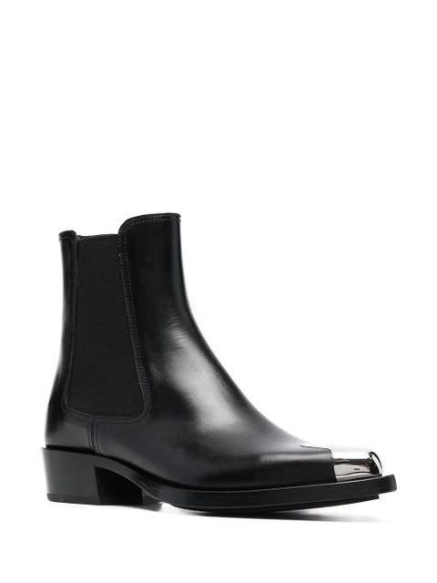 Alexander McQueen toe-cap 35mm leather boots - Black - zdjęcie produktu nr 2
