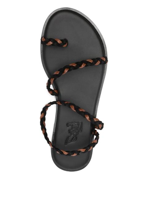 Ancient Greek Sandals Eleftheria braided sandals - Black