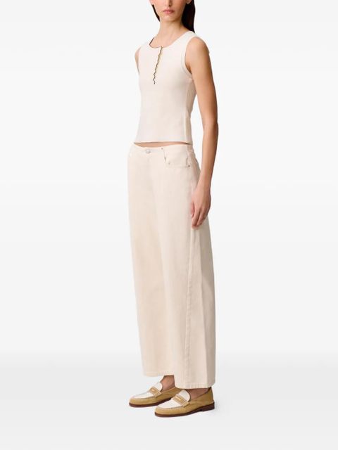 Claudie Pierlot scalloped-trim top - Neutrals
