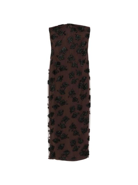 ROTATE BIRGER CHRISTENSEN beaded maxi dress - Brown - zdjęcie produktu nr 1