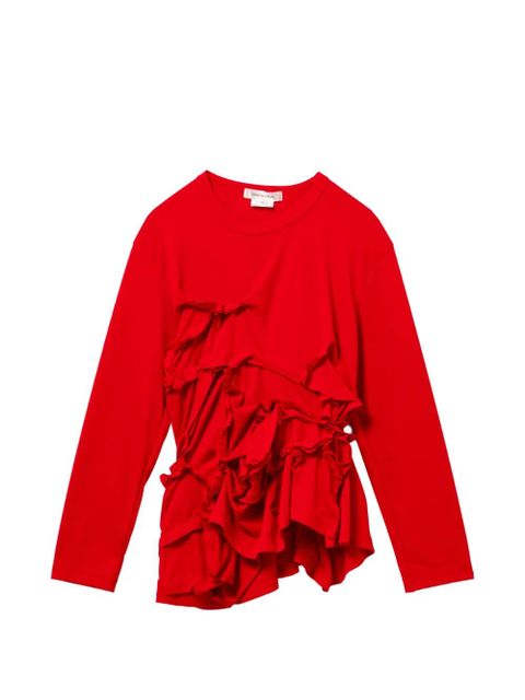 Comme Des Garçons ruffled top - Red - zdjęcie produktu nr 1
