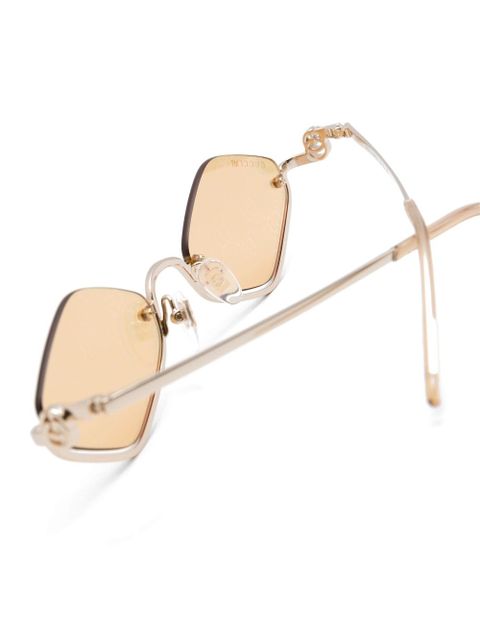 Gucci Eyewear Upside Down diamond-shape sunglasses - Gold - zdjęcie produktu nr 2