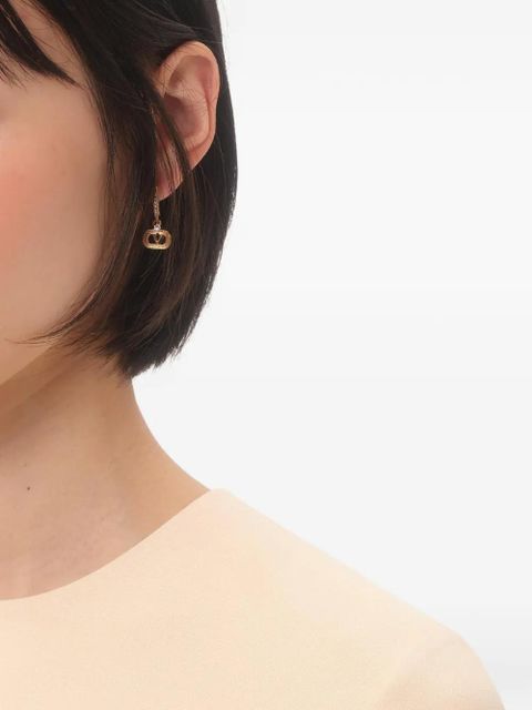 Valentino Garavani ovalette metal and Swarovski® crystal earrings - Gold - zdjęcie produktu nr 2