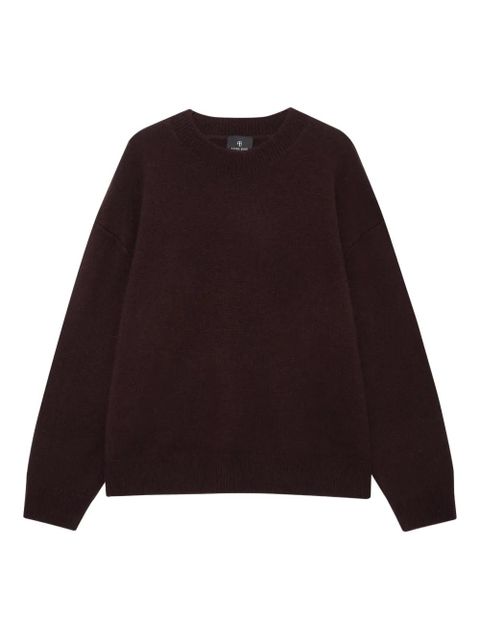 ANINE BING crew-neck sweater - BWN34 DARK BROWN - zdjęcie produktu nr 1