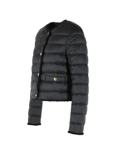 Moncler Fleurs bouclé-trim short down jacket - Black - zdjęcie produktu nr 2