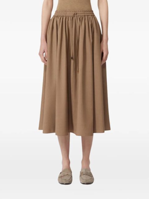 Max Mara drawstring elasticated skirt - Brown