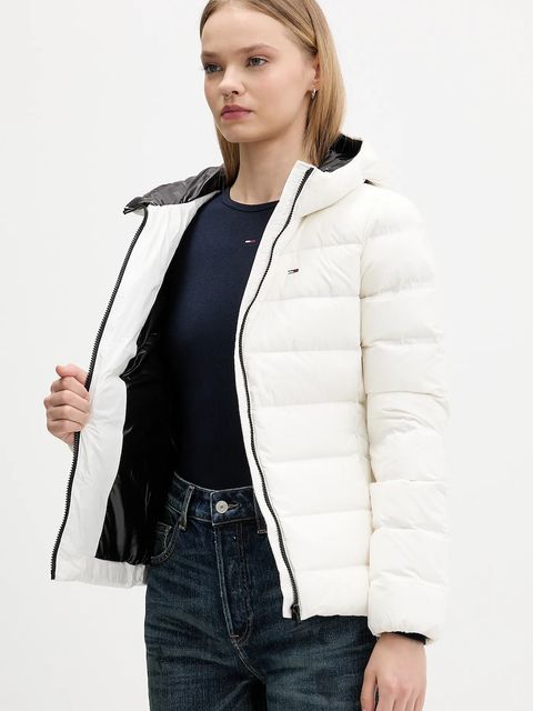 Tommy Jeans kurtka puchowa kolor biały zimowa DW0DW21617