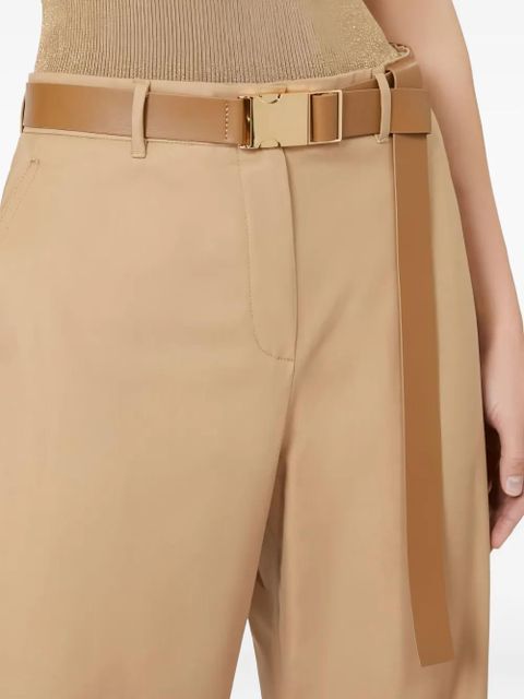 Max Mara belted cotton trousers - Neutrals