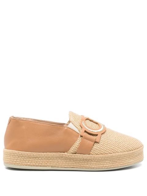 Casadei embroidered espadrilles - Brown - zdjęcie produktu nr 1