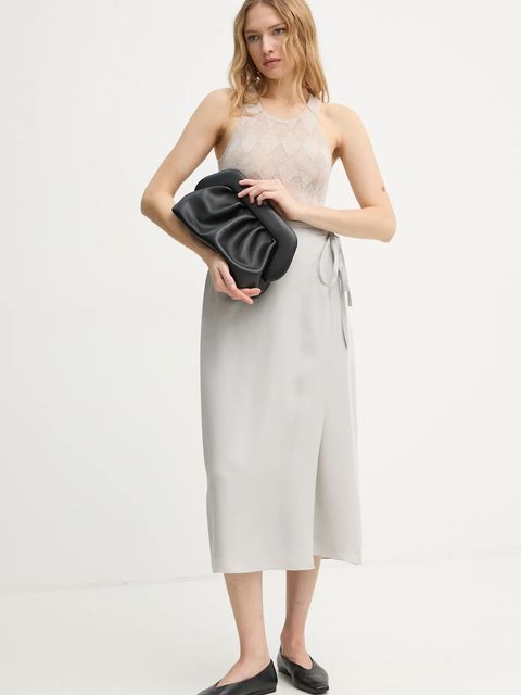 AERON top z domieszką lnu KISMET kolor beżowy TO479561 - zdjęcie produktu nr 2