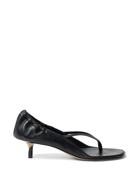 Jacquemus gathered leather sandals - Black - zdjęcie produktu nr 1