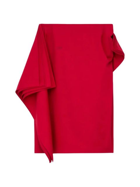 LOEWE draped-detail midi skirt - Red - zdjęcie produktu nr 1