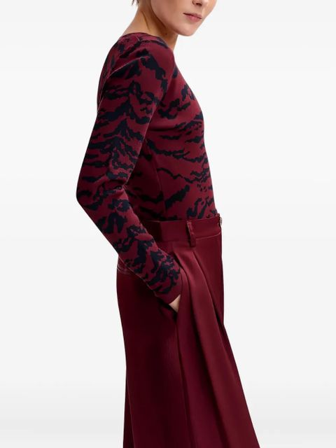 Essentiel Antwerp tiger-print top - Red