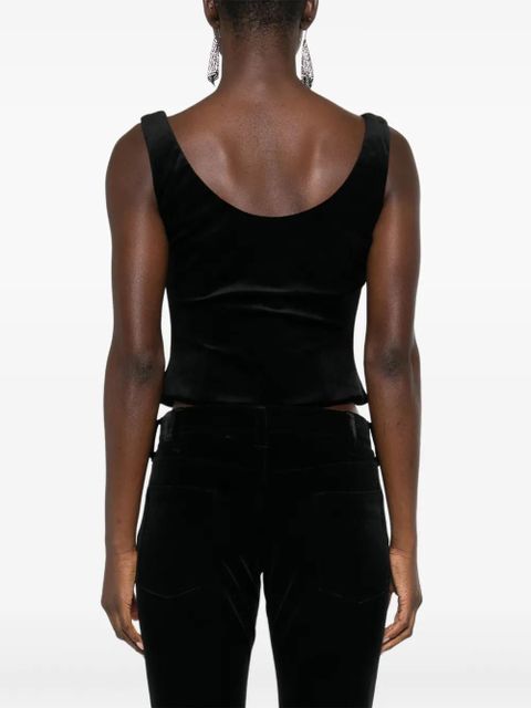 Balenciaga scoop-neck top - Black