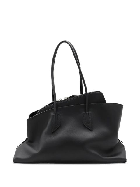 The Attico medium La Passeggiata leather shoulder bag - Black - zdjęcie produktu nr 1