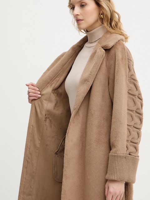 Guess płaszcz LUCREZIA kolor beżowy W5BL63 W4200