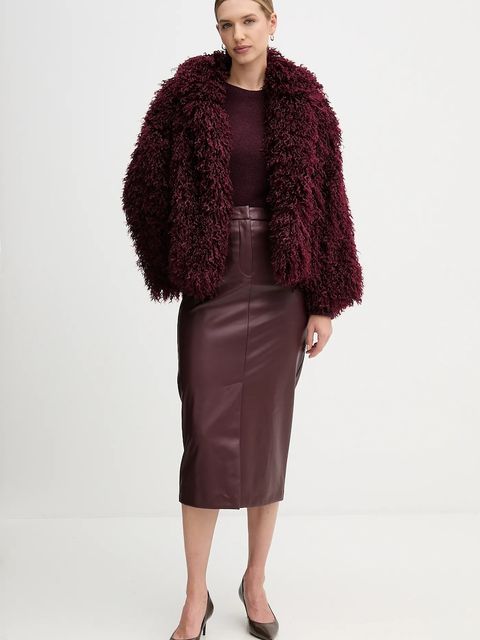 Sandro Ferrone spódnica kolor bordowy midi prosta S15YBFRIBES