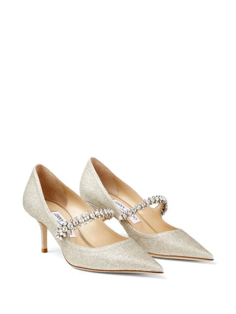 Jimmy Choo Bing 65mm glitter-effect pumps - Gold - zdjęcie produktu nr 2