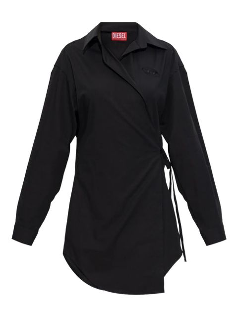 Diesel D-Delphos-S1 wrap logo-embroidery dress - Black - zdjęcie produktu nr 1