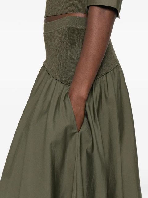 Simkhai knitted-panel midi skirt - Green